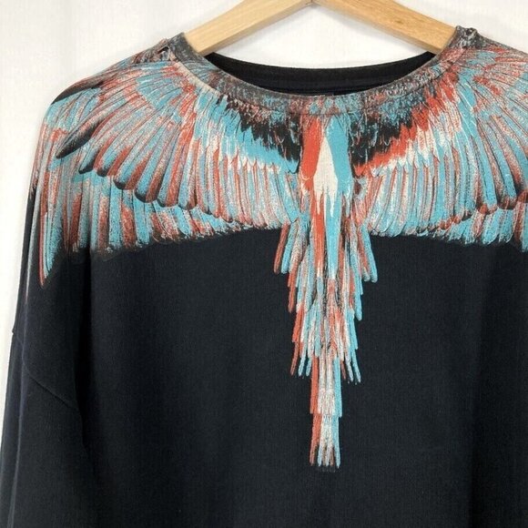Marcelo Burlon Men's Wings Sweater Relaxed Whimsy Goth Grunge Designer Dark XS - Picture 3 of 13